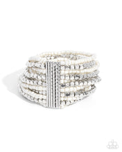 Load image into Gallery viewer, Bracelets Spirited Stack - White B278