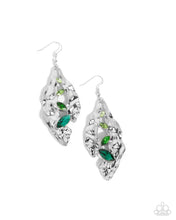 Load image into Gallery viewer, Earrings Hammered Hemisphere - Green E034