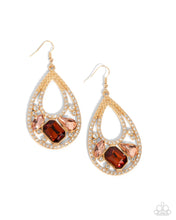 Load image into Gallery viewer, Earrings Teardrop Trifecta - Brown E2016