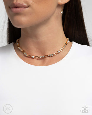 Necklaces Pronged Pageantry - Gold Choker
