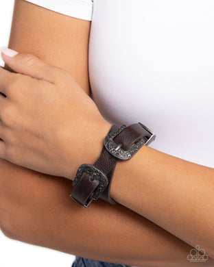 Bracelet Buckle TOWN - Brown Western WS502