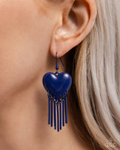 Load image into Gallery viewer, Earrings Flirty Fringe - Blue VDAY