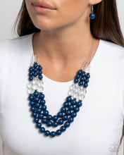 Load image into Gallery viewer, Necklaces Speckled Statement - Blue PEARL N2314