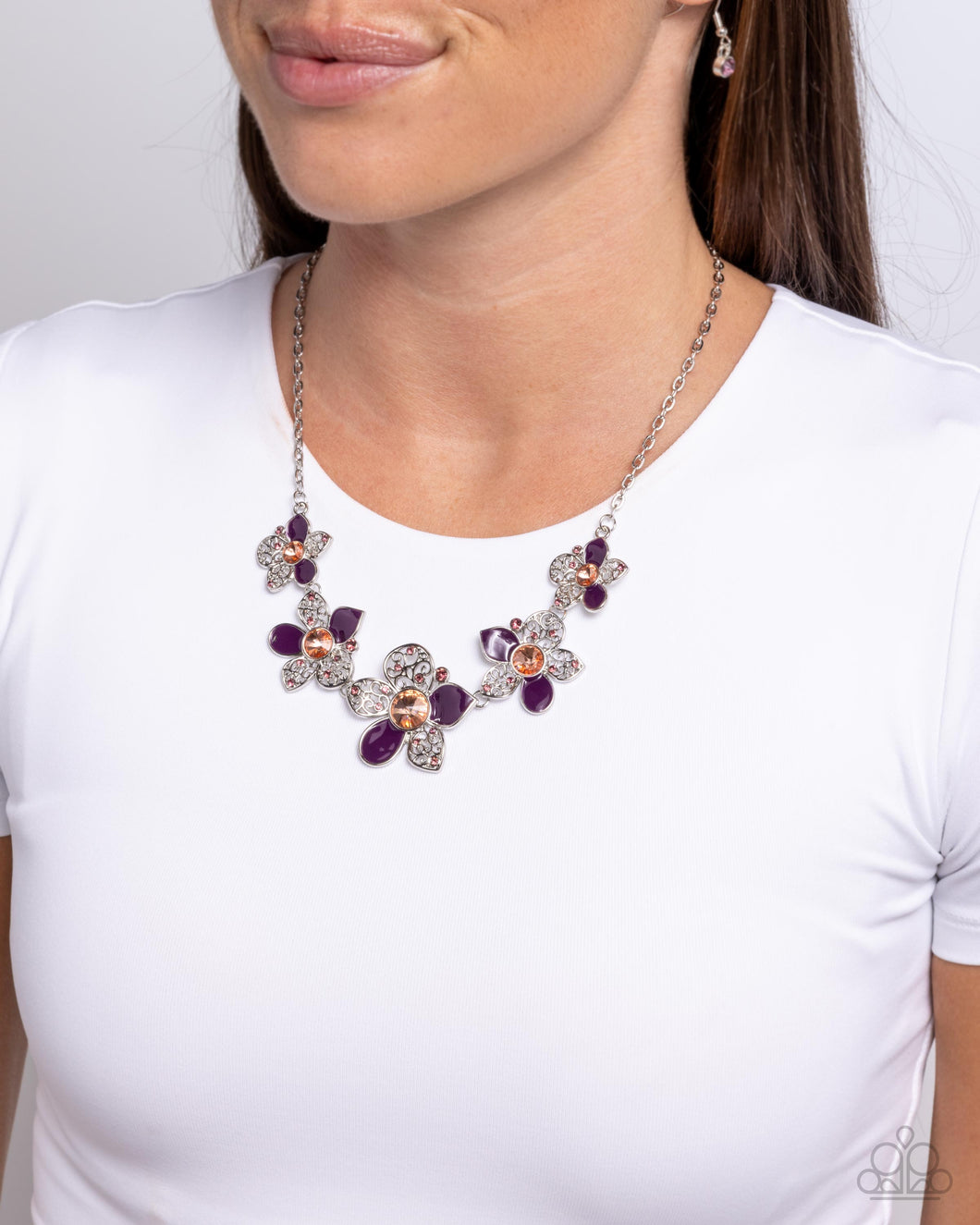 Necklaces April Showers Bring Flowers - Purple N2239