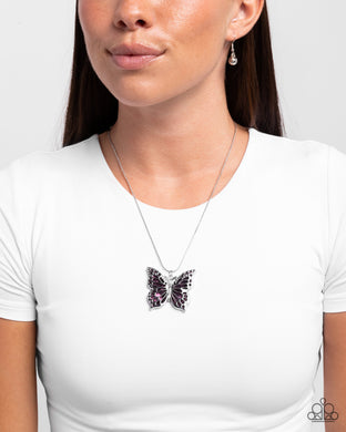Necklaces Magical Metamorphosis - Purple Butterfly N2451