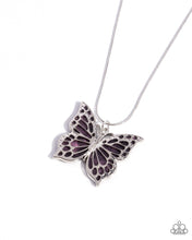 Load image into Gallery viewer, Necklaces Magical Metamorphosis - Purple Butterfly N2451