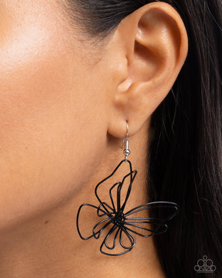 Earrings Rebirthed Radiance - Black Butterfly