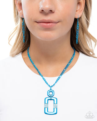 Necklaces Metallic Movement - Blue N2361