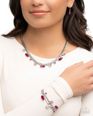 Necklace Captivating Chic - Pink SET