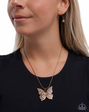 Load image into Gallery viewer, Necklaces Magical Metamorphosis - Copper Butterfly N2451