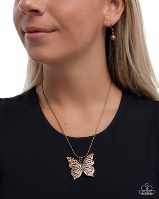Necklaces Magical Metamorphosis - Copper Butterfly N2451