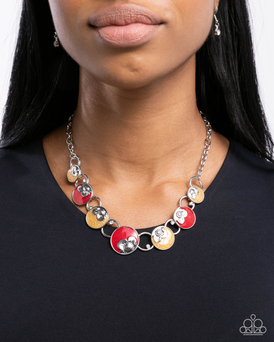 Necklaces Blooming Bravado - Red N165
