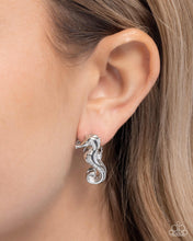 Load image into Gallery viewer, Earrings Sea Horse Statement - Silver POST SU