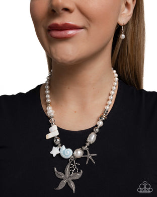 Necklaces Coastal Cameo - Blue SU