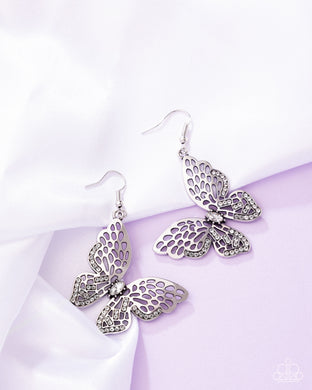 Earrings Fresh Flutter - White Butterfly