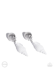 Load image into Gallery viewer, Earrings Coastal Collage - White CLIP ON