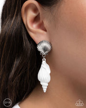 Load image into Gallery viewer, Earrings Coastal Collage - White CLIP ON