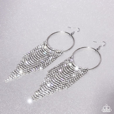 Earrings STREAMLINED SHIMMER - WHITE E220