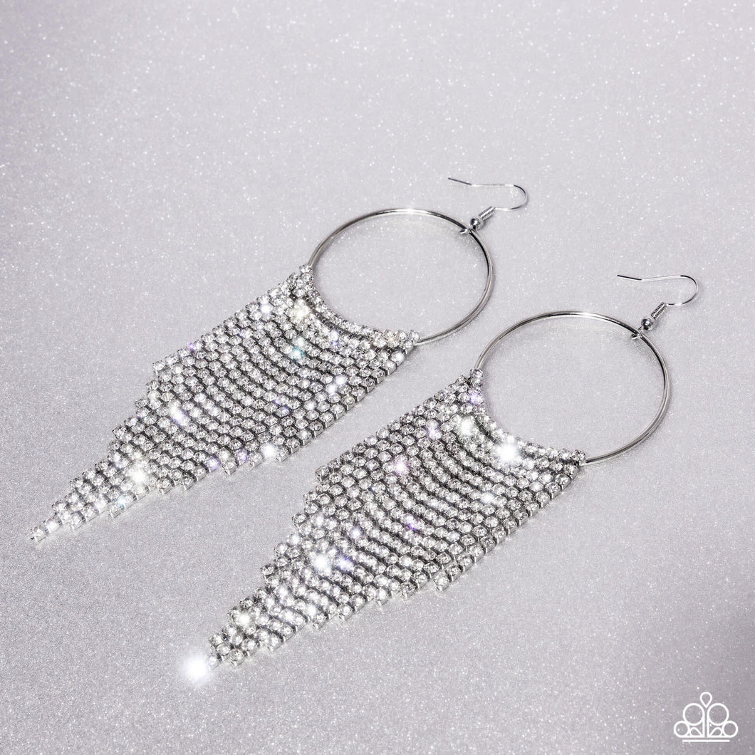 Earrings STREAMLINED SHIMMER - WHITE E220