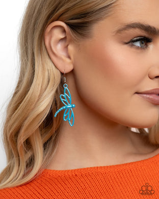 Earrings Dapper Dragonfly Blue E445