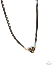 Load image into Gallery viewer, Necklaces Heartbroken Bling Black VDAY