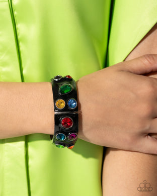 Bracelet Painted Polka Dots Multi/BLACK LOP B2338