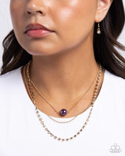 Load image into Gallery viewer, Necklaces Symmetrical Shimmer - Purple N356