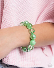 Load image into Gallery viewer, Necklace Plentiful Pearls - Green SET53