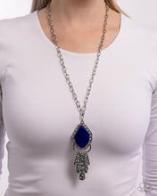 Load image into Gallery viewer, Necklaces Stamped Statement-Blue