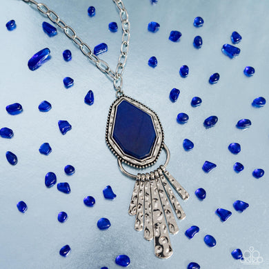 Necklaces Stamped Statement-Blue