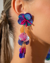 Load image into Gallery viewer, Earrings Under the Waves - Purple LOP E576