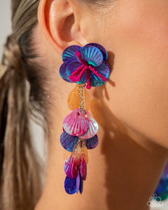 Earrings Under the Waves - Purple LOP E576