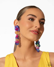 Load image into Gallery viewer, Earrings Under the Waves - Purple LOP E576