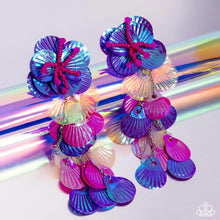 Load image into Gallery viewer, Earrings Under the Waves - Purple LOP E576
