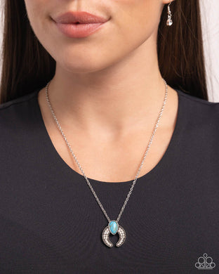 Necklaces Horseshoe Haute - Blue ♥ Western WS508