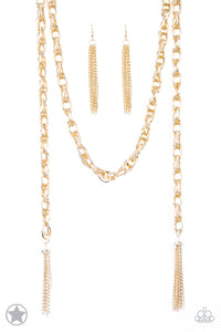 Necklace SCARFed for Attention - Gold Blockbuster