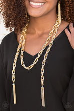 Load image into Gallery viewer, Necklace SCARFed for Attention - Gold Blockbuster