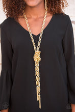 Load image into Gallery viewer, Necklace SCARFed for Attention - Gold Blockbuster