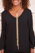Load image into Gallery viewer, Necklace SCARFed for Attention - Gold Blockbuster