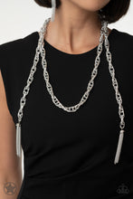 Load image into Gallery viewer, Necklace SCARFed for Attention - Silver Blockbuster