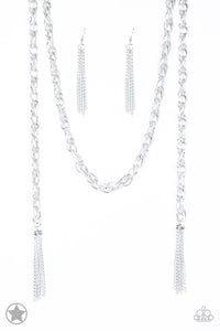 Necklace SCARFed for Attention - Silver Blockbuster