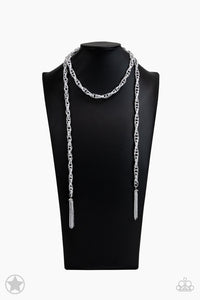 Necklace SCARFed for Attention - Silver Blockbuster