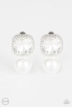 Load image into Gallery viewer, Earrings Gatsby Gleam - White Clip-On