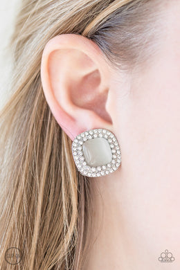 Earrings DEW What I DEW - White Clip Ons