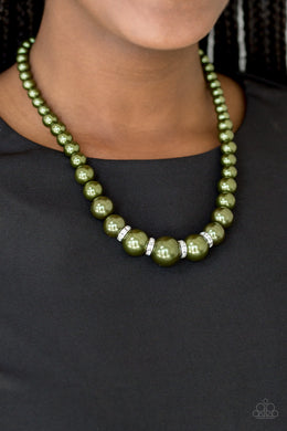 Necklace Party Pearls- Green