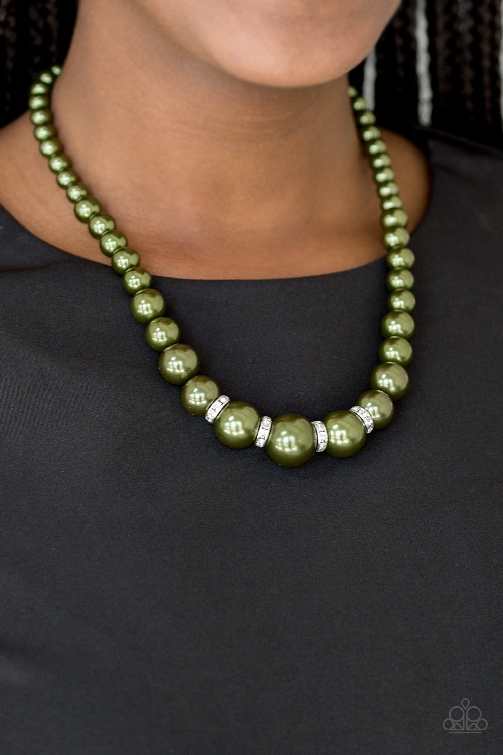Necklace Party Pearls- Green