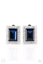 Load image into Gallery viewer, Earrings Crowned Couture - Blue Clip-On Z2