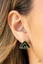 Load image into Gallery viewer, Earrings On Blast - Green ♥ Post E362