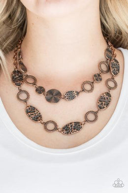 Necklace TRIPPIN ON TEXTURE - COPPER N081