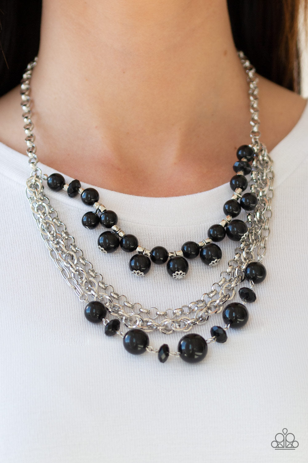 Necklace Rockin Rockette - Black N2218